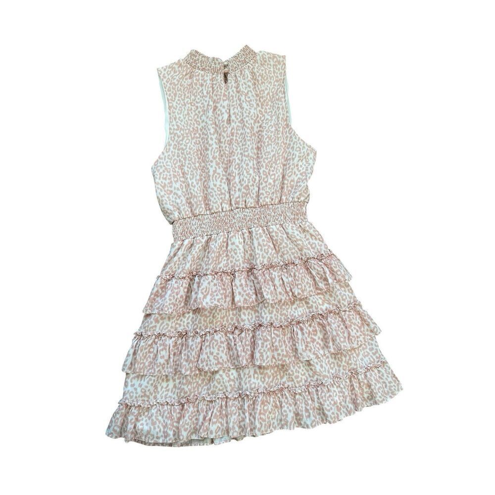 Rachel Parcell Halter Mini Dress Leopard Pink Small - Picture 5 of 9